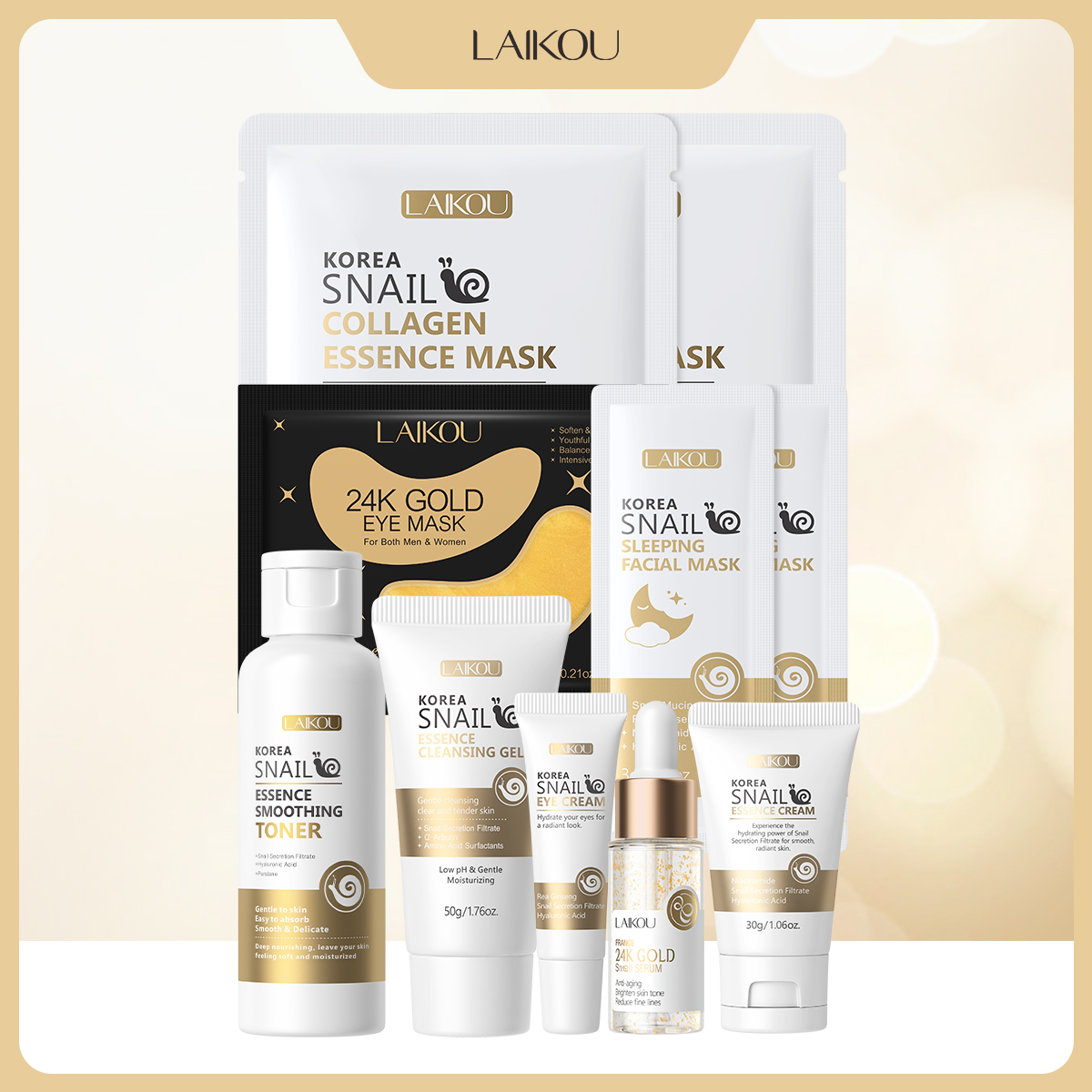 Kit de Cuidado Facial LAIKOU S - Luxury Skincare Kit reseña y precio